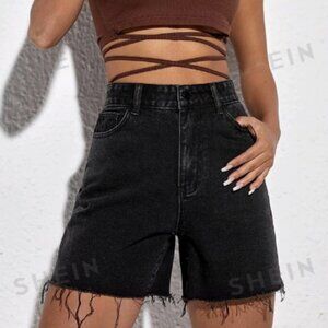 High Waisted Denim Shorts